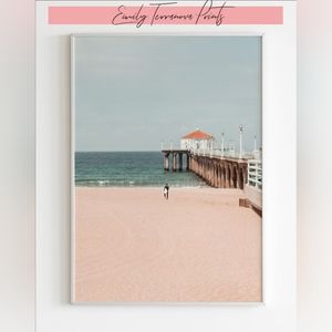 🏖️ Manhattan Beach | 8x12 Photo Print || beach wall art, coastal decor, gift